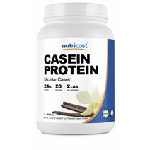뉴트리코스트 카제인/카세인 프로틴 파우더 바닐라 907g Nutricost Casein Protein Powder Non-GMO (미국배송), 1개