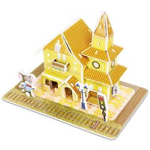 유아장난감 신생아 블럭 퍼즐 놀이 어린이 3D 스테레오 만화 하우스 성 건물 모델 DIY 수제 조기 교육 완구 선물, [14] 14