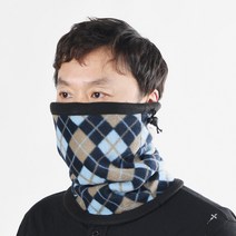 액티라이프 체크무늬 넥워머 목토시 목폴라 방한용품, 블루