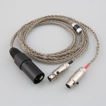 [해외] 16core hifi 4pin occ 2.5 3.5 4.4mm xlr 밸런스드 이어폰 헤드폰 업그레이드 케이블 audeze lcd 3 lcd-2 lcd2 lcd-4, 3m, 6.5 스테레오