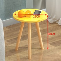 2단 원형 이케아 원목 화이트 테이블 침대 침실 쇼파 거실, B