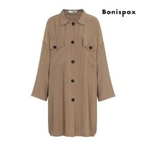 보니스팍스 보니스팍스 레이온 아웃포켓 롱 자켓-MF69JK052