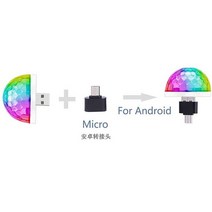 무대 조명 무선 원격 제어 led 연기 기계 무대 효과 USB 파티 조명 미니 디스코 공 Led 작은 마술 공 DJ, 02 android