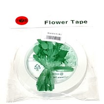 화훼 소품 - 플라워(밴딩)테이프 - 흰색 폭15mm 길이 30m 플로라테이프 꽃테이프 꽃집 꽃꽂이 꽃다발 만들기 포장 재료