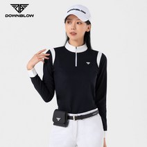 기능성 골프웨어 FW 여성 반집업 긴팔티셔츠 블랙