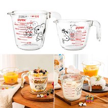 파이렉스 스누피 계량컵 세트 2P 250+500ml 이유식 베이킹 쌀 계량 시리얼 빙수컵, 단품, 단품