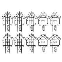 2 in 1 텃밭울타리 조립 플라스틱 펜스 화단 옥상 테라스 꾸미기 트렐리스 10ea, 블랙