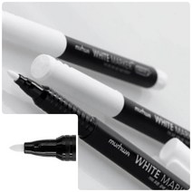 위월천 하양마카 펜 화이트마카 수성펜 화이트마카펜 흰색네임펜 수성네임펜