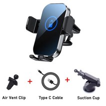 핸드폰 거치대 자동차 충전 2022 15W 초 고속 Qi 무선 충전기 차량용 휴대폰 아이폰 14 13 12 11 Pro MAX 8 Plus 삼성 갤럭 S22 S21 Note 20 9 Xiaomi QI 인덕션 홀더 Suction 컵 모바일 지원, CN, Silver For Dashboard