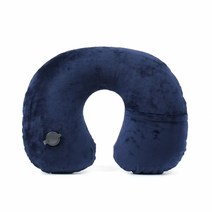 내구성이 좋은 PVC 부드러운 플란넬 굿웰 에어 목쿠션 휴대용, 네이비