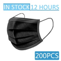 덴탈 먼지 위생 건강 칼라 마스크10-600pcs 일회용 블랙 페이스 마스크 Meltblown 필터 안전 마스카라 quir, 04 Black-200pcs, 한개옵션1