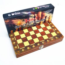 체스 마그네틱 주사위 놀이 체커 접이식 보드 로드 국제 초안 인, 3.L 34 x 34cm
