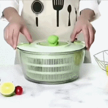 Lanling 야채탈수기 야채 샐러드 세척 및 물기 제거기 (대용량), 다기능 야채탈수기