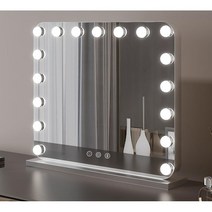 led 화장대 거울 조명 라이트 전구 스탠딩 고급 탁상거울, 골드 70X57 충전식 전기코드