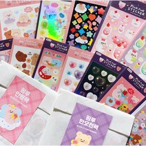 핑루 다이어리 다꾸 스티커 세트 랜덤팩 선물세트 랜덤박스 씰스티커 인스 핑루랜덤팩, 10개, 만오천팩