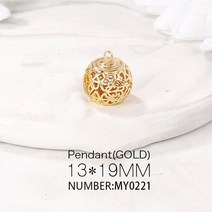 비즈공예 원석 공장 골드 컬러 황동 라운드 매력 펜던트 목걸이 팔찌 귀걸이 Diy 쥬얼리 용품 액세서리 만, 01 Gold_01 13x19 mm