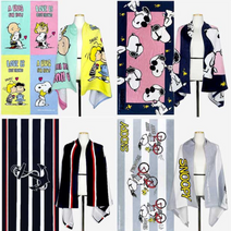 송월 케릭터 비치타올 대형수건 모음, 10번 스누피 미니버스50_그레이 (1+1)