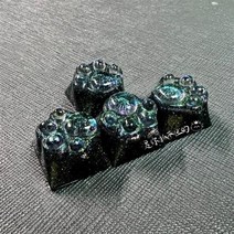 커스텀키캡 기계식 키보드 컴퓨터 카메라 백라이트 티파니 투명 체리 키 캡 사용자 정의, 없음, 없음, Black  1Pcs