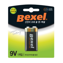 벡셀 망간 9V 카드 특수건전지, 15개, 1개입