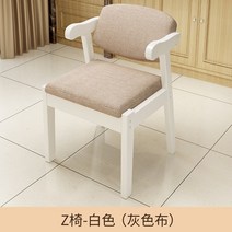 책상용의자 가정용 오던심플 식탁 벤치 돌멍게 컴터 서재 앉은뱅이의자, T17-실목 Z 의자 화이트(연회색 천)