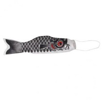 shangren 3x55-150cm 다양한 일본 Windsock 잉어 깃발 Koi Nobori Sailfish 70cm 검정, 70cm 블랙, 새틴, 레드