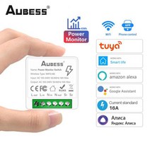 와이파이 DIY 스마트 스위치 16A 2 방향 제어 차단기 홈 Tuya 라이프 APP 컨트롤 Alexa Google Yandex 앨리스, [02] with power monitor, [01] Tuya or smart life