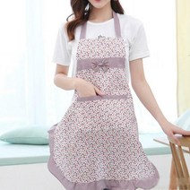 [엔비리빙] 플라워 앞치마 요리복 조리복, M.플라워앞치마 브라운