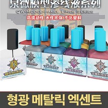 QW UV 수성 형광 메탈릭 패널라인 액센트 모음 수성 도료 패널라이너, Q06014 (메탈릭 블루 45ml)