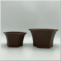 육각 도자기 분재 화분 NY-029 2속 분재분