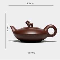 자사호 보이차 다도 다구 세트 정통 이싱 주전자 보라색 점토 xi 시 차 주전자 우롱, 200ml