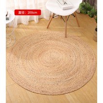 멍석 러그 카펫 카페트 원룸 거실 원형 침대 라탄, 큰, 가느 다란 물 갈대 원 200cm