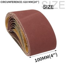 그라인딩 헤드 연마디스크 샌딩 벨트 40-100 그릿 610x320mm 샌더 파워 로터리 공구용 사포 연마 밴드 D, 01 브라운_09 320