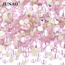 junao 1400pc mix size shiny ab crystals glass 석재, 핑크