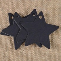 100Pc 스타 크래프트 종이 라벨 태그 웨딩 크리스마스 할로윈 파티 부탁 선물 카드 수하물 포장 3 Clour, 한개옵션1, 02 Black