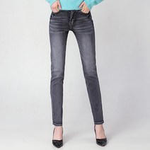 엘블로썸 여성 겨울기모 스판좋은 인밴드 슬림일자 청바지
