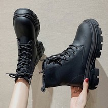 사이드 지퍼 깔끔한 디자인 키높이 미들 여성 워커 하이 용 발편한 힐 코디 신발 굽있는 베이지 워커