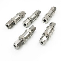 체크밸브 수도배관자재 3mm 6mm 8mm 10mm 12mm 14mm 18mm 304 스테인레스 스틸 이중 페룰 수성 오일 가스 용 편도 비 복귀 체크 밸브, 01 6mm