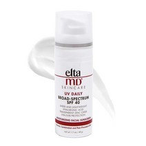 EltaMD UV 데일리 자외선 차단제 SPF 40 1.7 oz 기름기 없는 히알루론산 수분공급 로션형 징크 옥사이드 함유 펌프형 시어140166, Facial Sunscreen