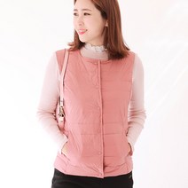 엄마옷 백합사 2WAY 넥카라 오리털 경량 패딩조끼[SBPN]