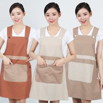 웰컴가운 MP05 어깨끈 원피스 앞치마 어린이집 카페 유치원, MP05 진베이지S, 1개