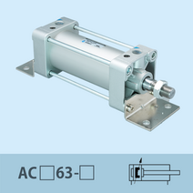 신영제어기 공압실린더 AC63 Rc3/8 (복동편로드 에어쿠션타입 중형실린더), 150, 1개