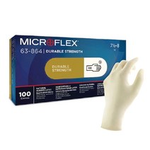 안셀 마이크로플렉스 63-864 라텍스장갑 100매 9.1g 9.6인치 S M L, 1개
