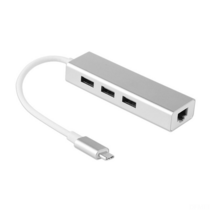 DFMEI Type-C 확장 도크 USB 허브 타입 C에서 100m 메시 프리 드라이브 라인 카드 RJ45 허브, 푸른