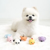 강아지 장난감 패리스독 동글이 애니멀 라텍스토이 색상임의배송, 단품