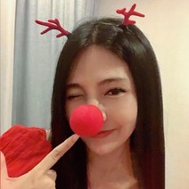 루돌프 사슴코 10개입 빨간코 크리스마스 소품 성탄절 파티용품, 30개