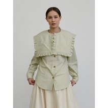 Mitte RUFFLE SAILOR COLLOR BLOUSE_PALE MINT