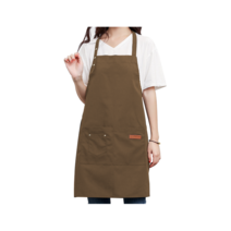 오가닉라이프 길이조절 목걸이형 생활방수 앞치마 카페 레스토랑 어린이집 예쁜앞치마, 길이조절 목걸이형 생활방수 앞치마 (브라운)