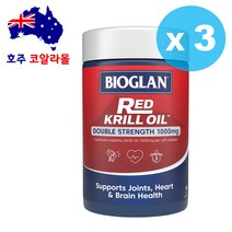 바이오글란 레드 크릴오일 1000mg 60캡슐 2개 호주코알라몰, 60정, 3개, 60정