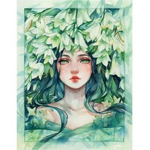 자수키트 꽃아름다움 크로스 스티치 DIY 자수 완료 키트 수공예 바느질 수제 거실 스탬프, 01 30x40cm_02 14CT, 01 cotton threads