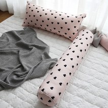 디케이홈 여름 베베 롱쿠션 - 인견 바디필로우, 블랙하트